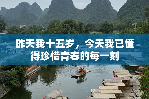 昨天我十五岁，今天我已懂得珍惜青春的每一刻