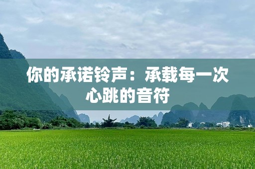 你的承诺铃声：承载每一次心跳的音符
