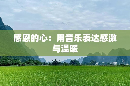 感恩的心：用音乐表达感激与温暖