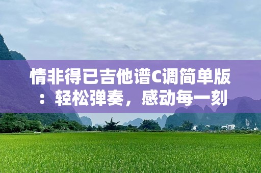 情非得已吉他谱C调简单版：轻松弹奏，感动每一刻