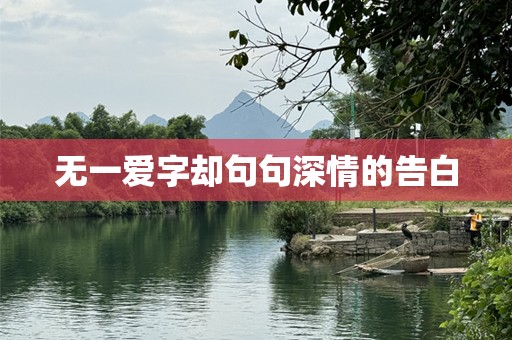 无一爱字却句句深情的告白