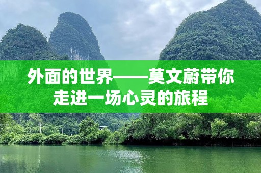 外面的世界——莫文蔚带你走进一场心灵的旅程