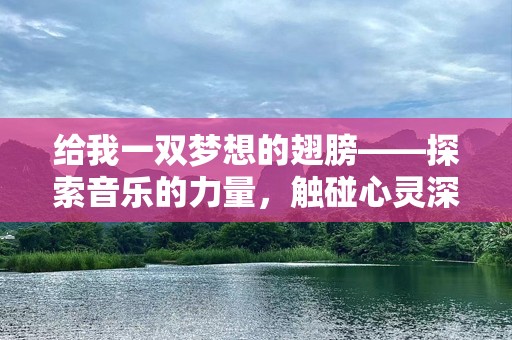 给我一双梦想的翅膀——探索音乐的力量，触碰心灵深处的梦想