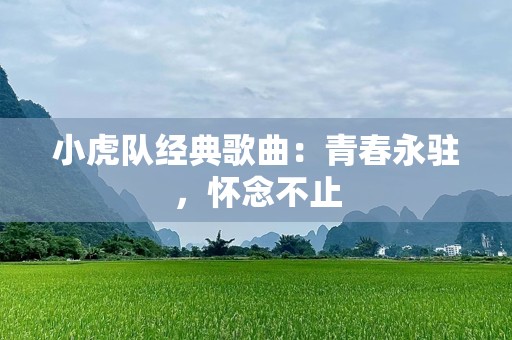 小虎队经典歌曲：青春永驻，怀念不止