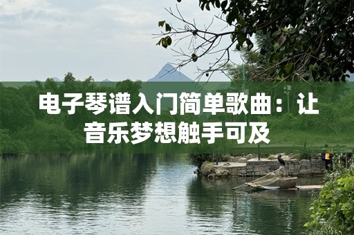 电子琴谱入门简单歌曲：让音乐梦想触手可及