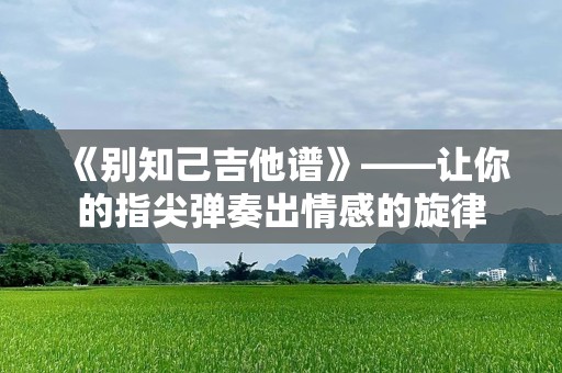 《别知己吉他谱》——让你的指尖弹奏出情感的旋律
