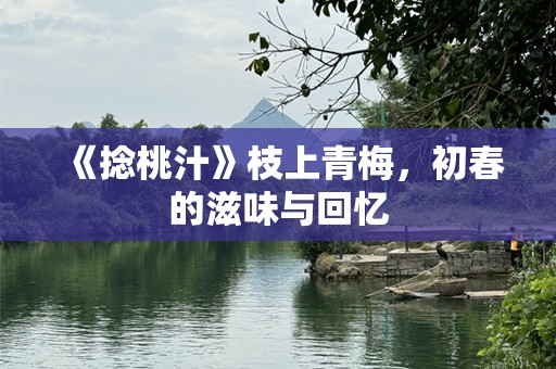 《捻桃汁》枝上青梅，初春的滋味与回忆