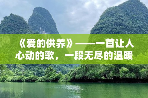 《爱的供养》——一首让人心动的歌，一段无尽的温暖
