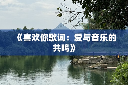 《喜欢你歌词：爱与音乐的共鸣》