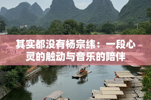 其实都没有杨宗纬：一段心灵的触动与音乐的陪伴