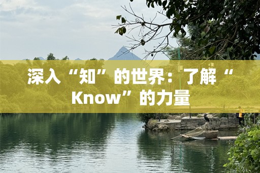深入“知”的世界：了解“Know”的力量