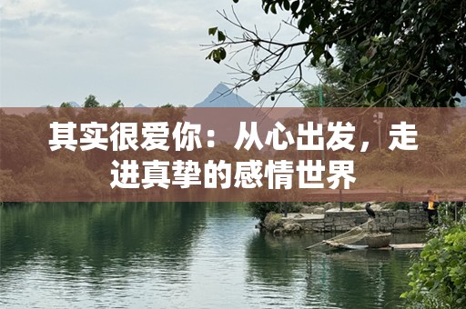 其实很爱你：从心出发，走进真挚的感情世界