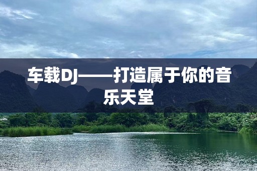 车载DJ——打造属于你的音乐天堂