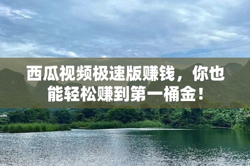 西瓜视频极速版赚钱，你也能轻松赚到第一桶金！