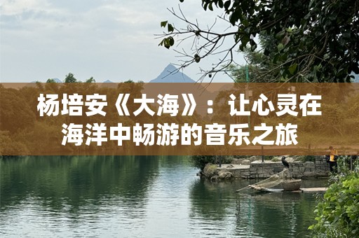 杨培安《大海》：让心灵在海洋中畅游的音乐之旅