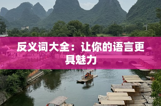 反义词大全：让你的语言更具魅力