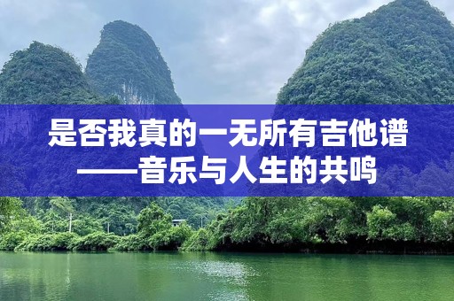 是否我真的一无所有吉他谱——音乐与人生的共鸣