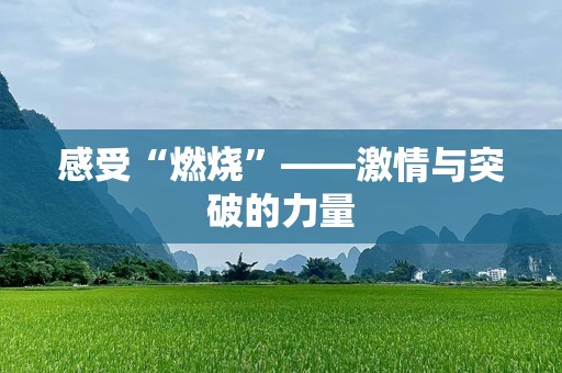 感受“燃烧”——激情与突破的力量