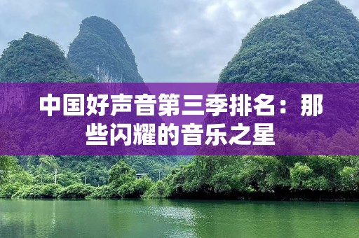 中国好声音第三季排名：那些闪耀的音乐之星