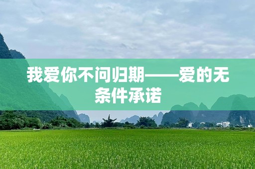 我爱你不问归期——爱的无条件承诺