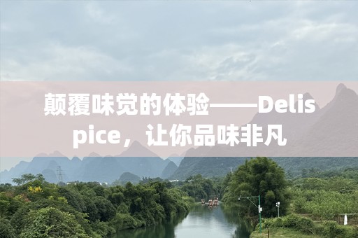 颠覆味觉的体验——Delispice，让你品味非凡
