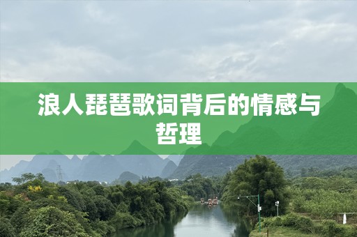 浪人琵琶歌词背后的情感与哲理