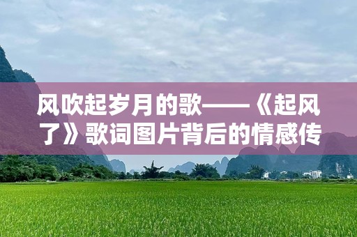 风吹起岁月的歌——《起风了》歌词图片背后的情感传递