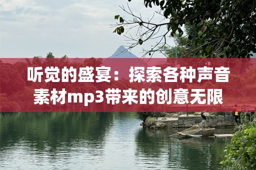 听觉的盛宴：探索各种声音素材mp3带来的创意无限