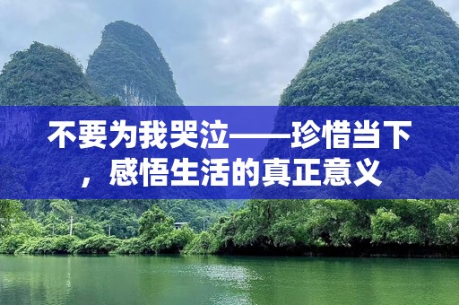 不要为我哭泣——珍惜当下，感悟生活的真正意义