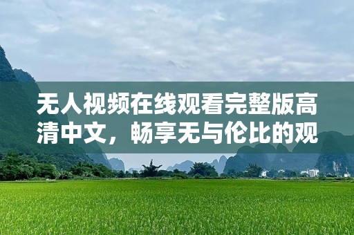 无人视频在线观看完整版高清中文，畅享无与伦比的观影体验