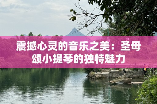 震撼心灵的音乐之美：圣母颂小提琴的独特魅力