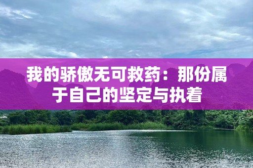 我的骄傲无可救药：那份属于自己的坚定与执着