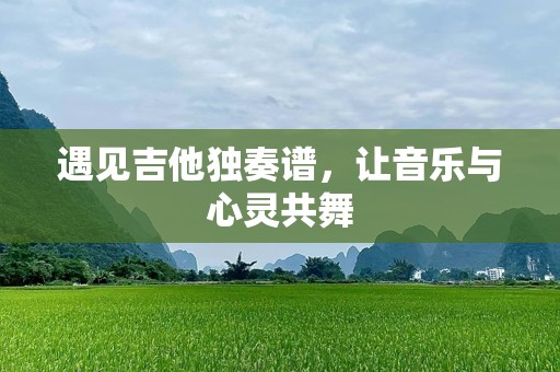 遇见吉他独奏谱，让音乐与心灵共舞