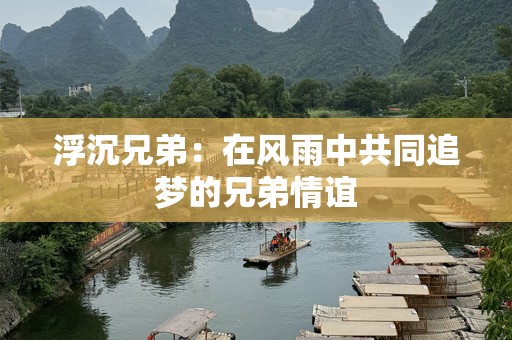 浮沉兄弟：在风雨中共同追梦的兄弟情谊