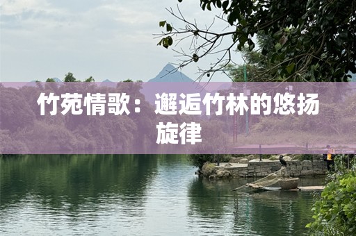 竹苑情歌：邂逅竹林的悠扬旋律