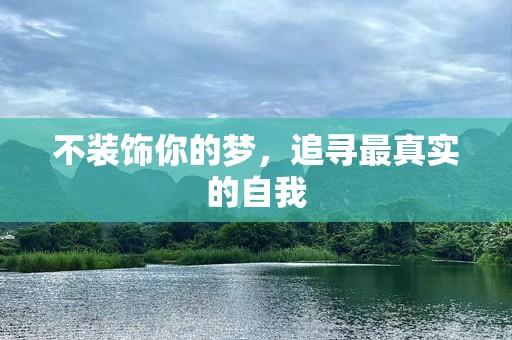 不装饰你的梦，追寻最真实的自我