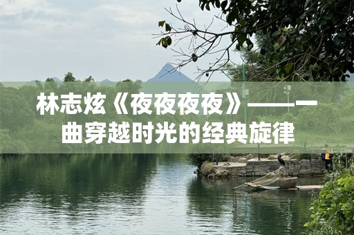 林志炫《夜夜夜夜》——一曲穿越时光的经典旋律
