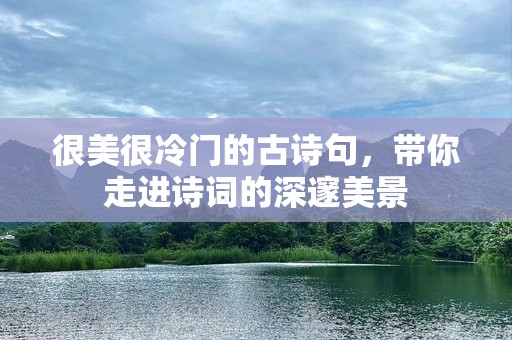 很美很冷门的古诗句，带你走进诗词的深邃美景