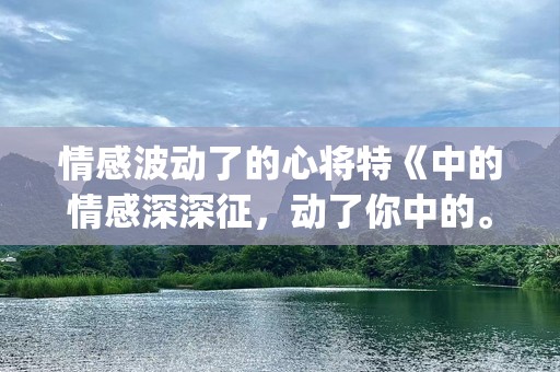 情感波动了的心将特《中的情感深深征，动了你中的。感撞越keywords的西歌词之解析音乐情感,浓重行---
