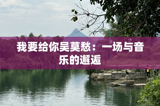 我要给你吴莫愁：一场与音乐的邂逅