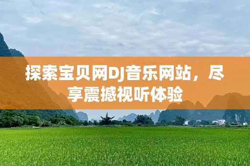 探索宝贝网DJ音乐网站，尽享震撼视听体验