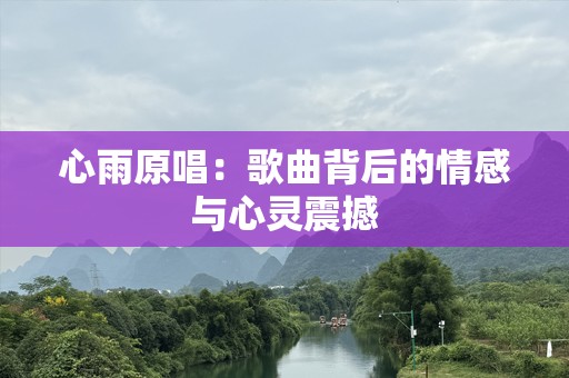 心雨原唱：歌曲背后的情感与心灵震撼