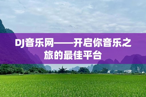 DJ音乐网——开启你音乐之旅的最佳平台