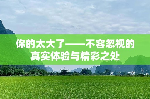 你的太大了——不容忽视的真实体验与精彩之处