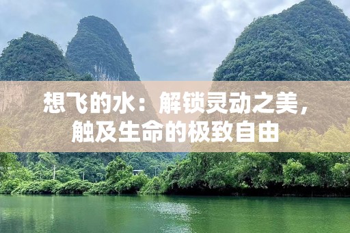 想飞的水：解锁灵动之美，触及生命的极致自由