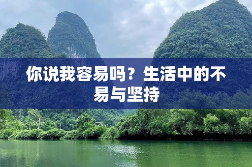 你说我容易吗？生活中的不易与坚持