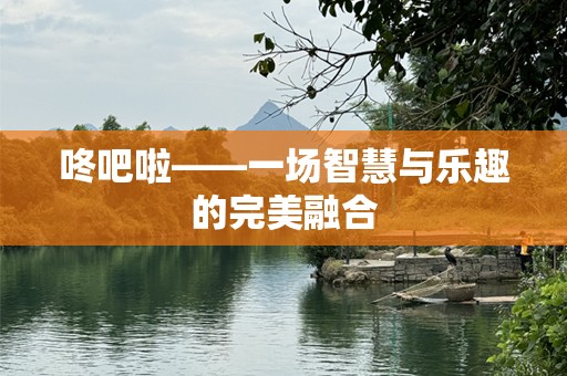 咚吧啦——一场智慧与乐趣的完美融合
