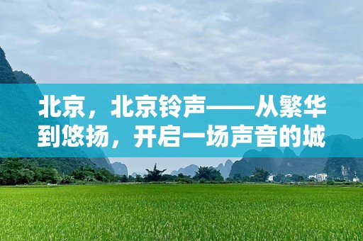 北京，北京***——从繁华到悠扬，开启一场声音的城市之旅