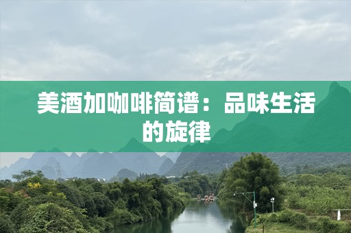 美酒加咖啡简谱：品味生活的旋律