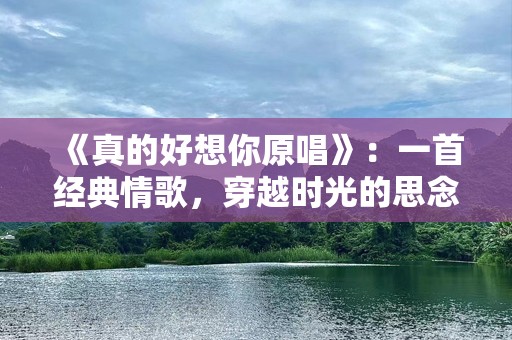 《真的好想你原唱》：一首经典情歌，穿越时光的思念